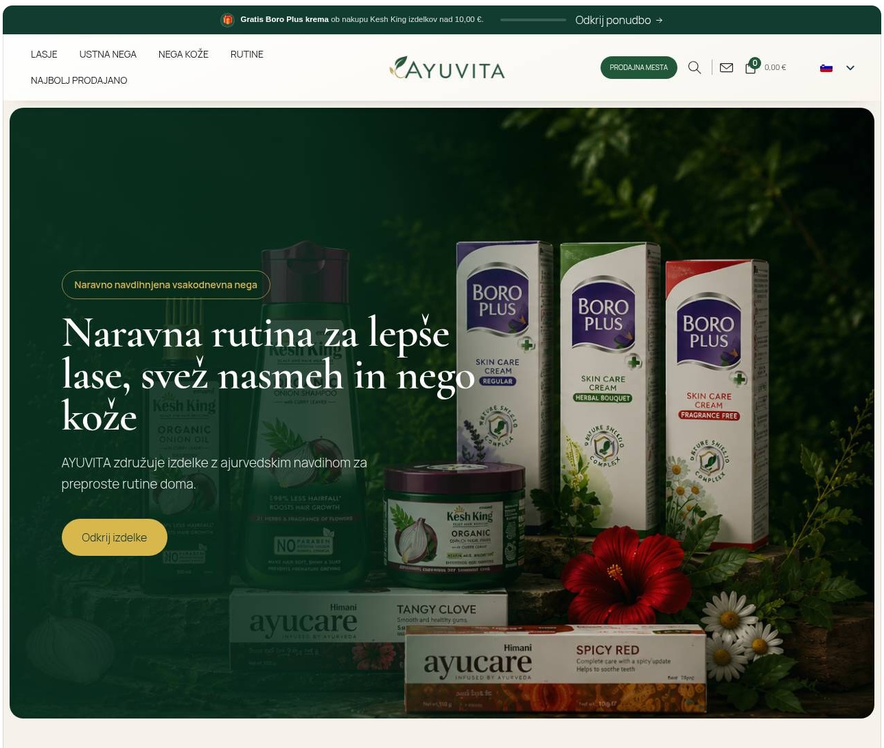 Posnetek spletne strani AYUVITA
