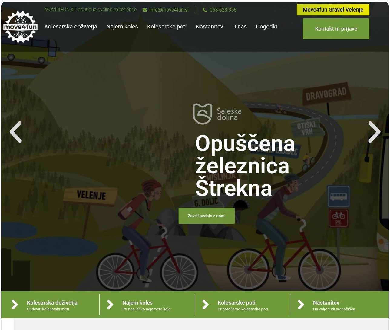 Posnetek javno dostopne spletne strani Move4fun