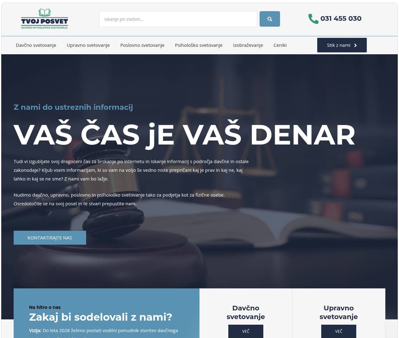 Posnetek spletne strani Tvoj Posvet